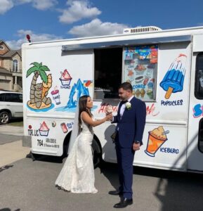 ice cream truck wedding party
